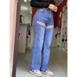 Jeans Strass Aperture