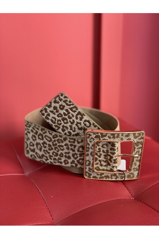 CINTURA ANIMALIER BEIGE