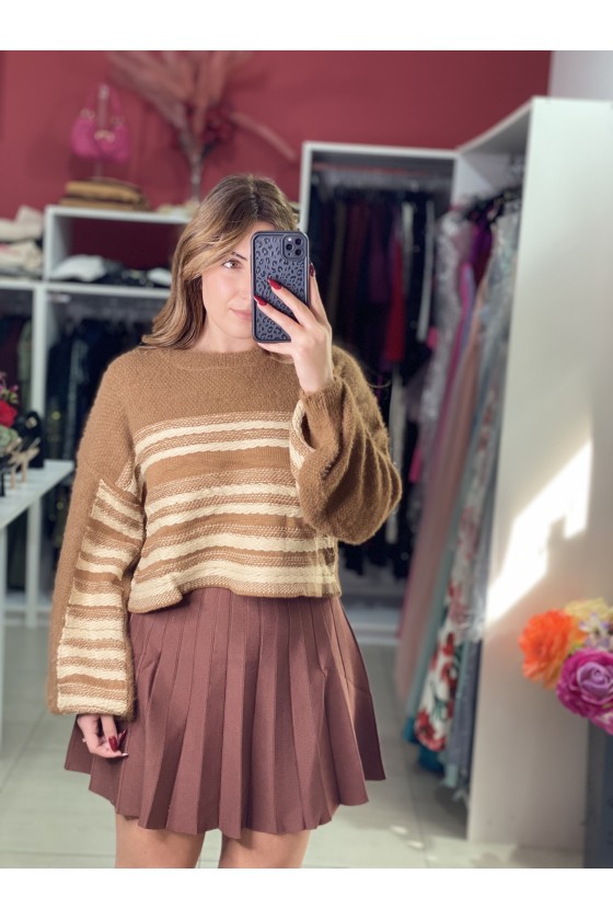 Pull Manica Sbuffo Brown