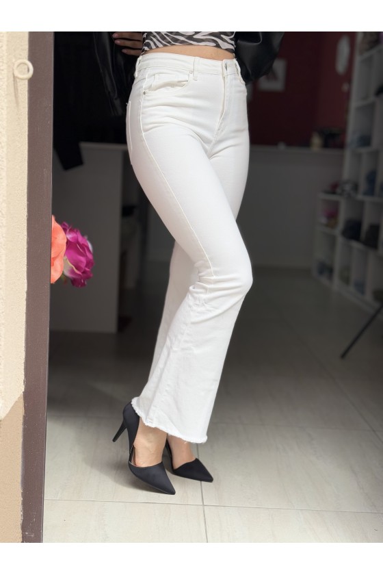 Jeans Flare Bianco